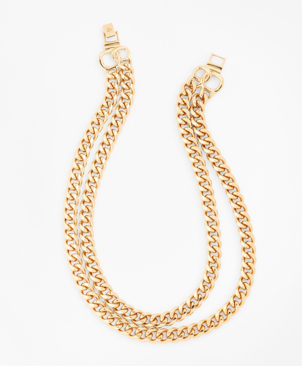 Brooks Brothers Women Gold-Plated Two-Strand Curb Chain Necklace