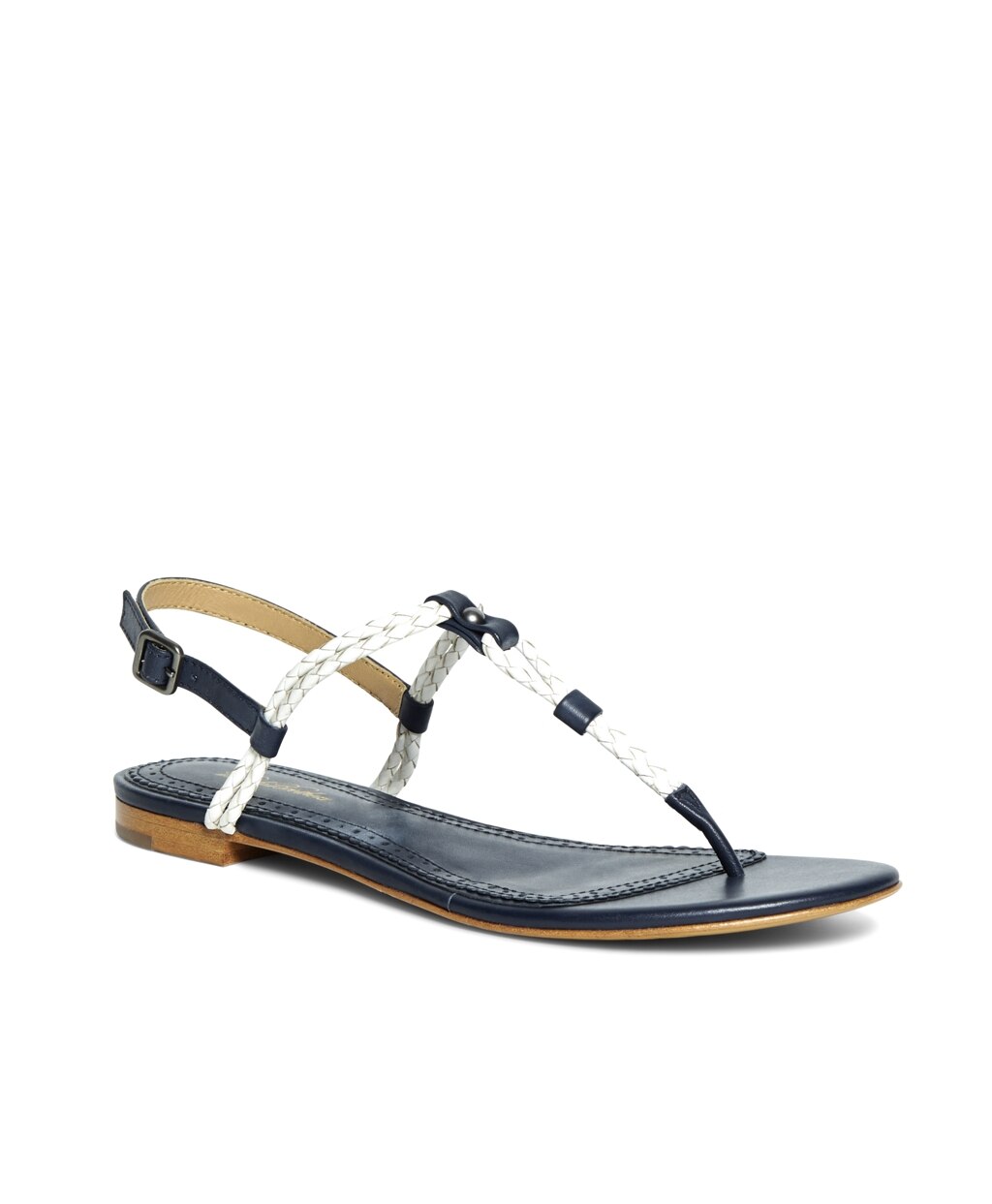 Brooks Brothers Women Braided Calfskin Sandals