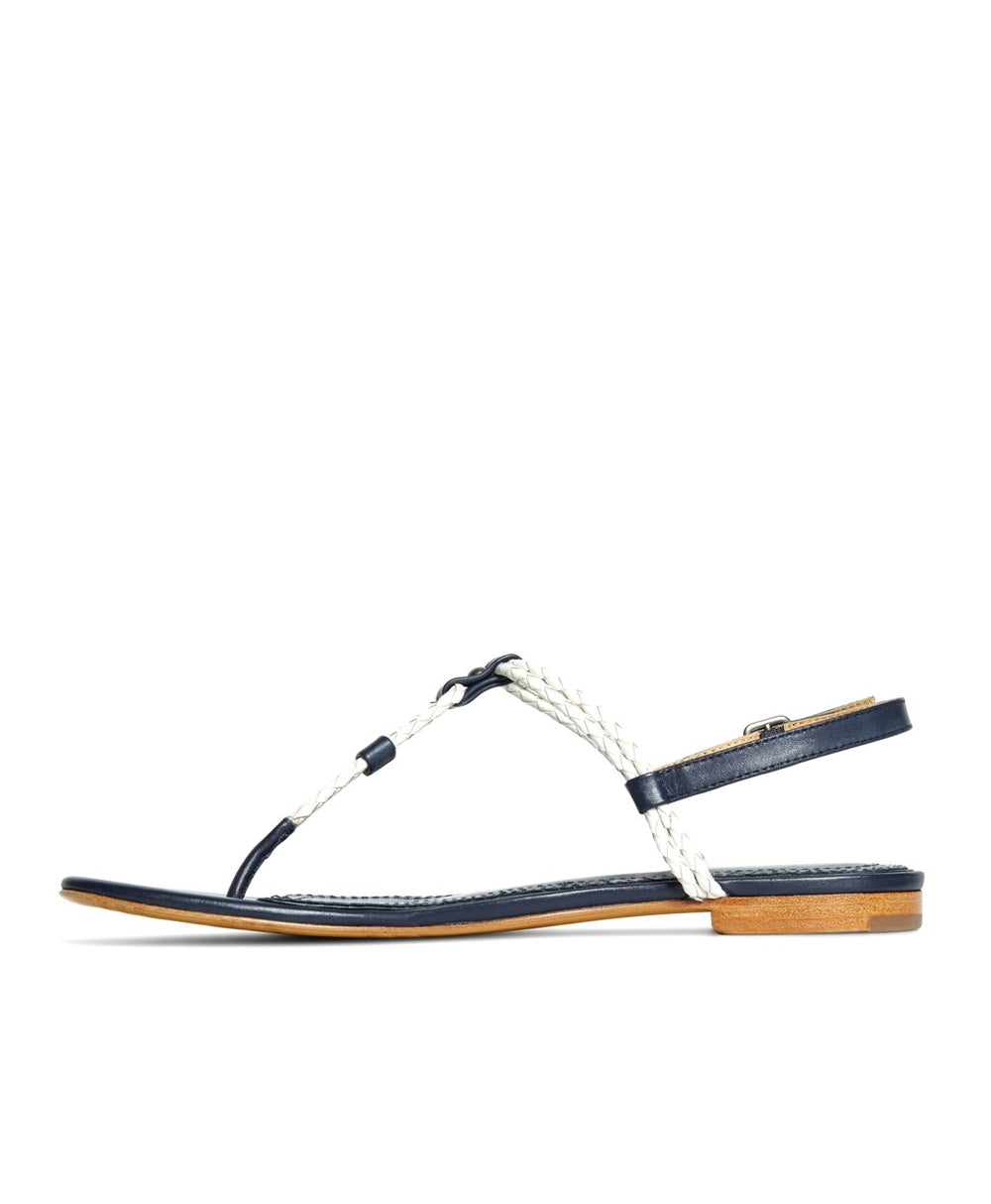 Brooks Brothers Women Braided Calfskin Sandals