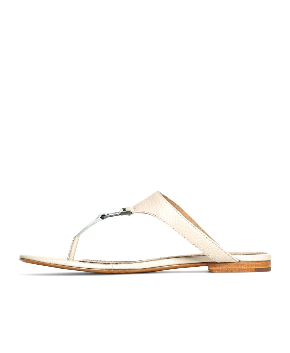 Brooks Brothers Women Tumbled Calfskin Thong Sandals