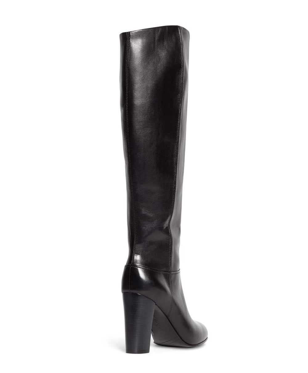 Brooks Brothers Women Tall Leather Stacked Heel Boots