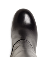 Brooks Brothers Women Tall Leather Stacked Heel Boots