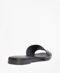 Brooks Brothers Women Leather Slide Sandals