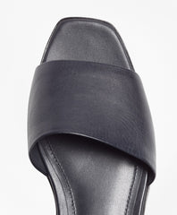 Brooks Brothers Women Leather Slide Sandals