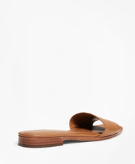 Brooks Brothers Women Leather Slide Sandals