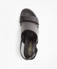 Brooks Brothers Women Leather Block-Heel Sandals