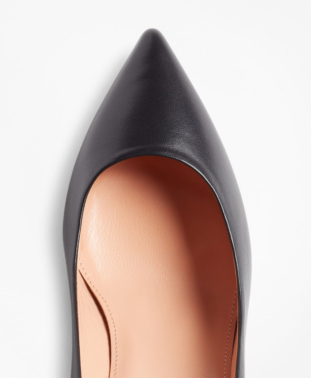 Brooks Brothers Women Leather Point-Toe Pumps