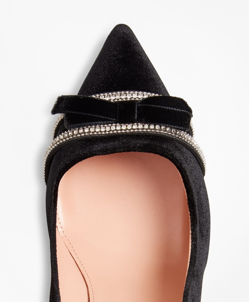 Brooks Brothers Women Rhinestone-Trimmed Velvet Point-Toe Pumps