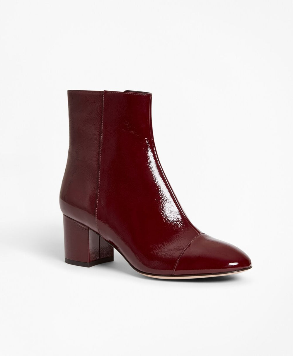 Brooks Brothers Women Patent Leather Ankle Boots