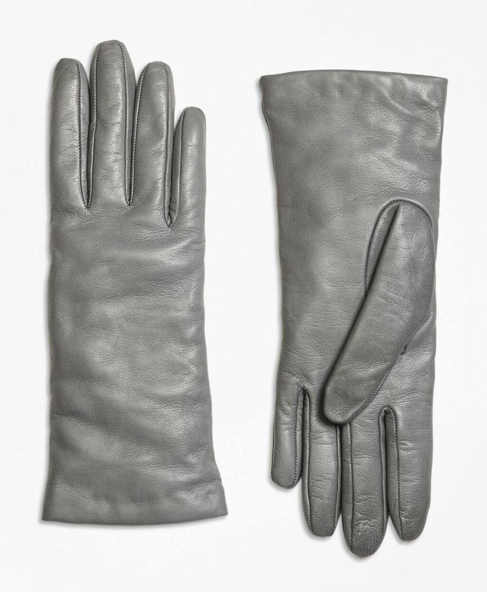 Brooks Brothers Women Cashmere Lined Leather Gloves