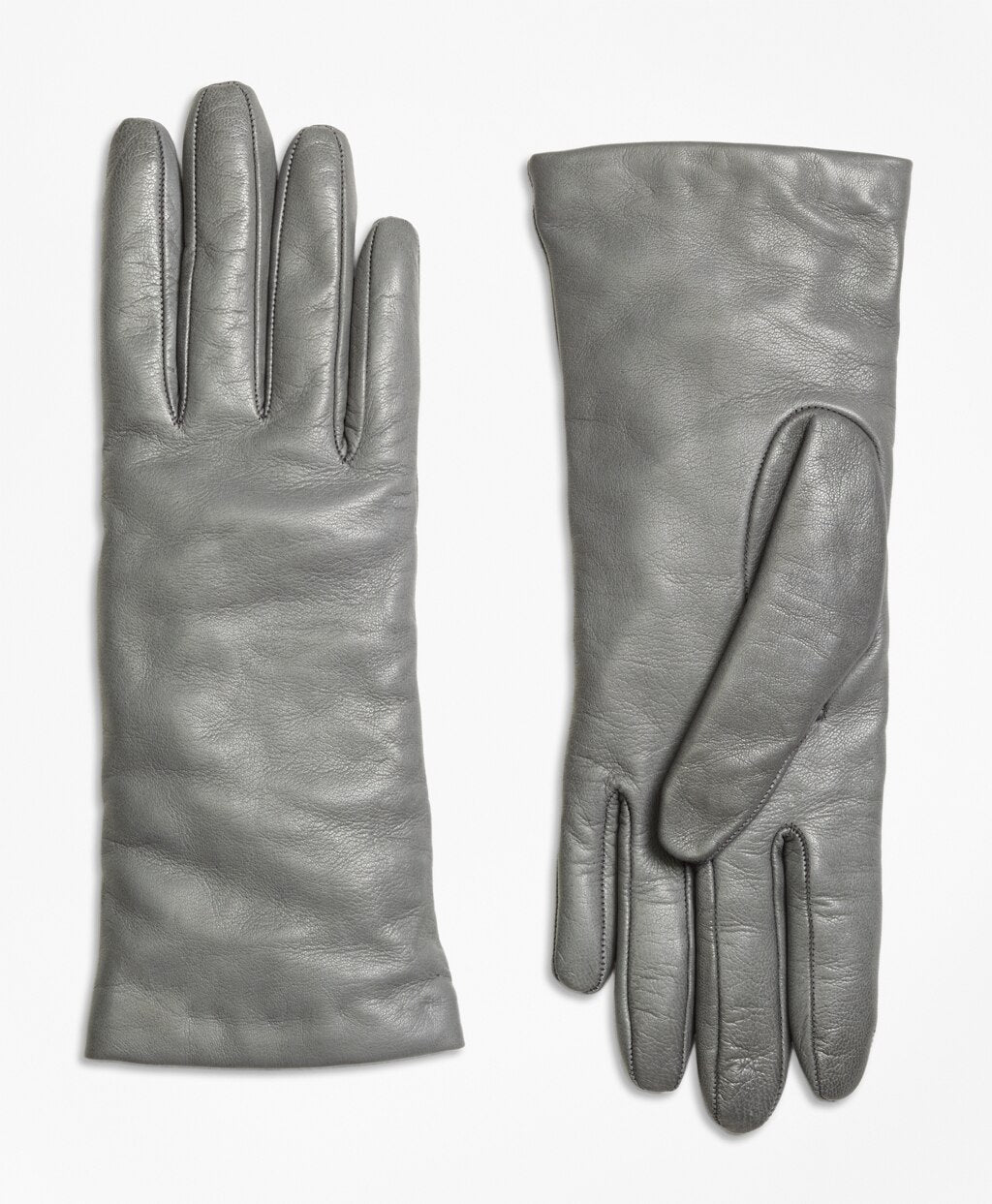 Brooks Brothers Women Cashmere Lined Leather Gloves