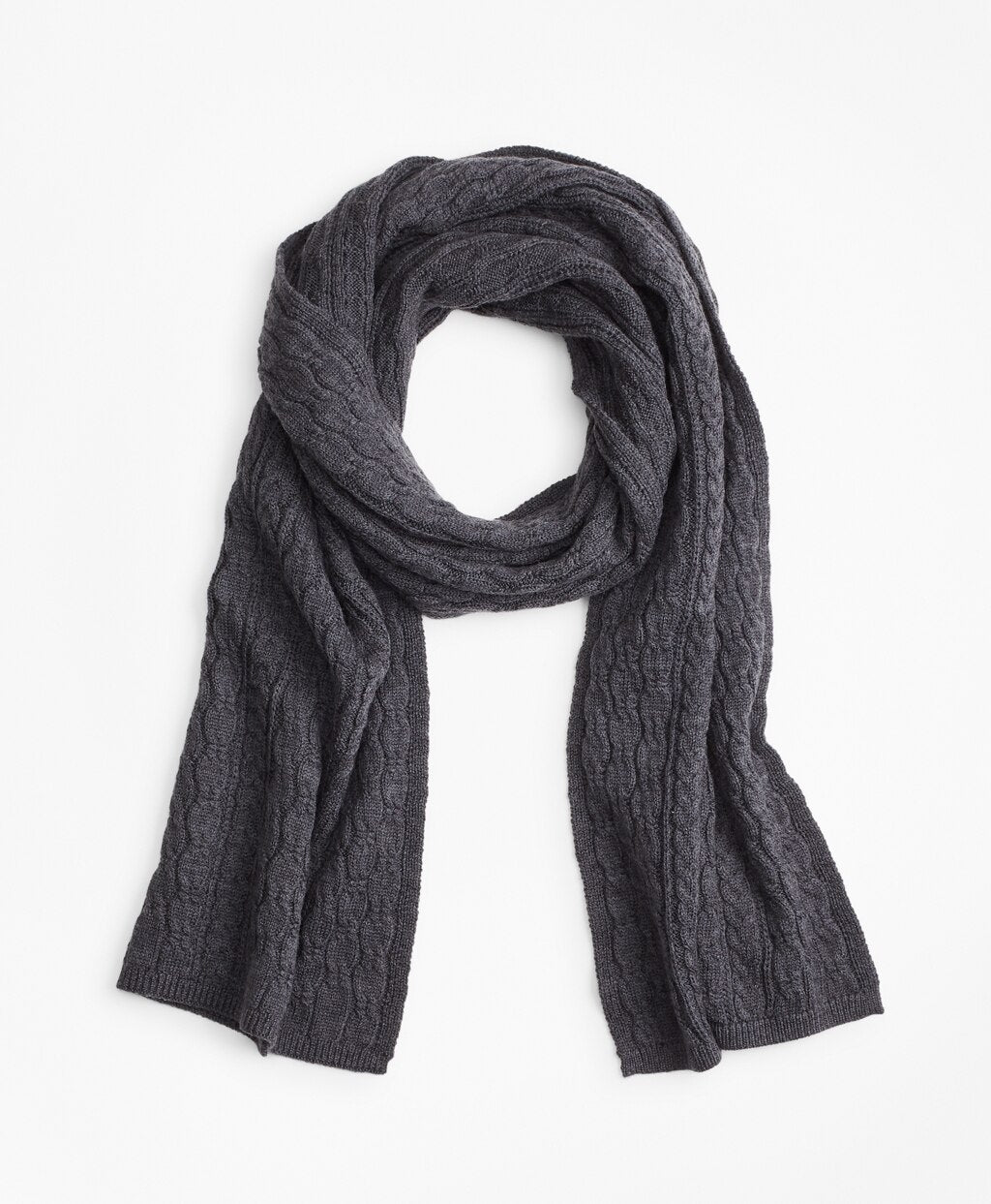 Brooks Brothers Women Cable-Knit Merino Wool Scarf