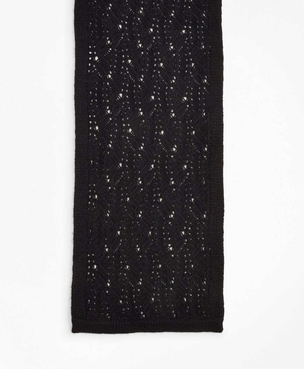 Brooks Brothers Women Pointelle Cable-Knit Cashmere Scarf