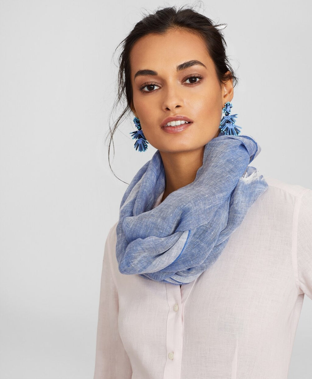 Brooks Brothers Women Linen Oblong Scarf
