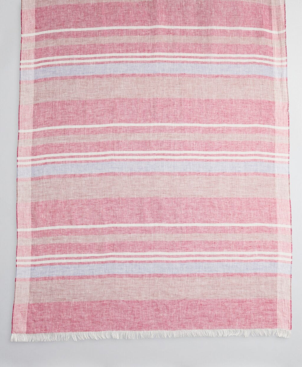 Brooks Brothers Women Striped Linen Oblong Scarf