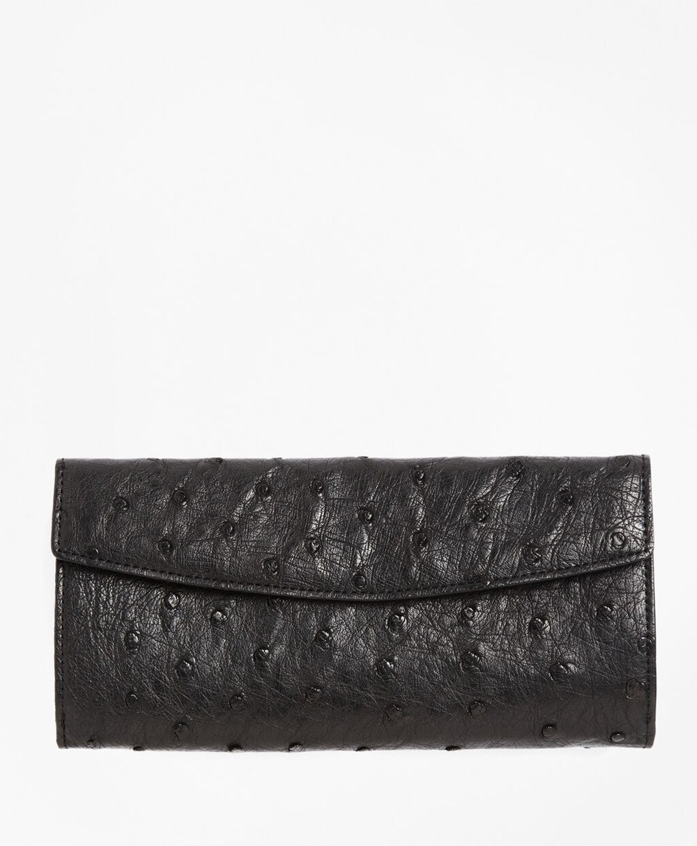 Brooks Brothers Women Ostrich Wallet