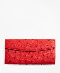 Brooks Brothers Women Ostrich Wallet