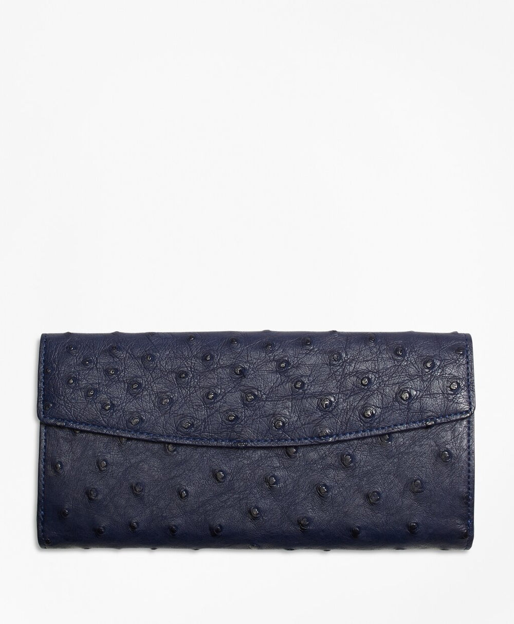 Brooks Brothers Women Ostrich Wallet