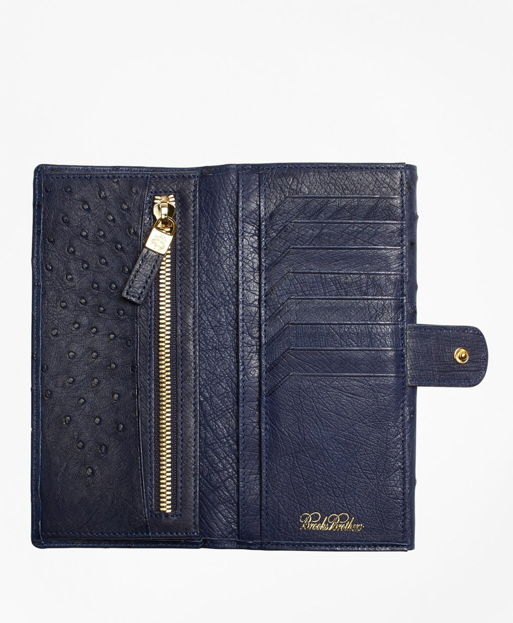 Brooks Brothers Women Ostrich Wallet