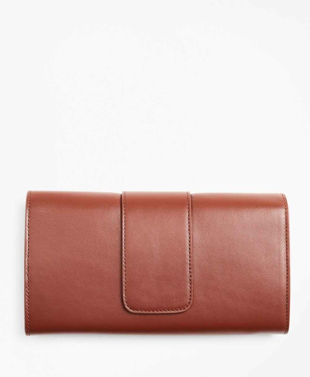 Brooks Brothers Women Leather Envelope-Flap Wallet