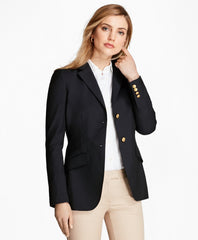 Brooks Brothers Women Loro Piana® Two-Button Wool Blazer