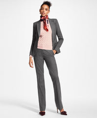 Brooks Brothers Women Pinstripe Stretch Wool Jacket