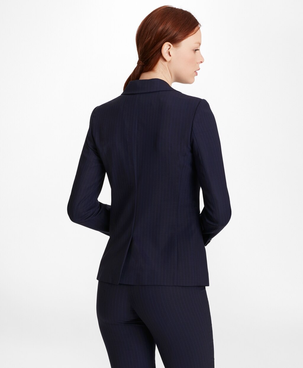Brooks Brothers Women Pinstripe BrooksCool® Merino Wool Jacket