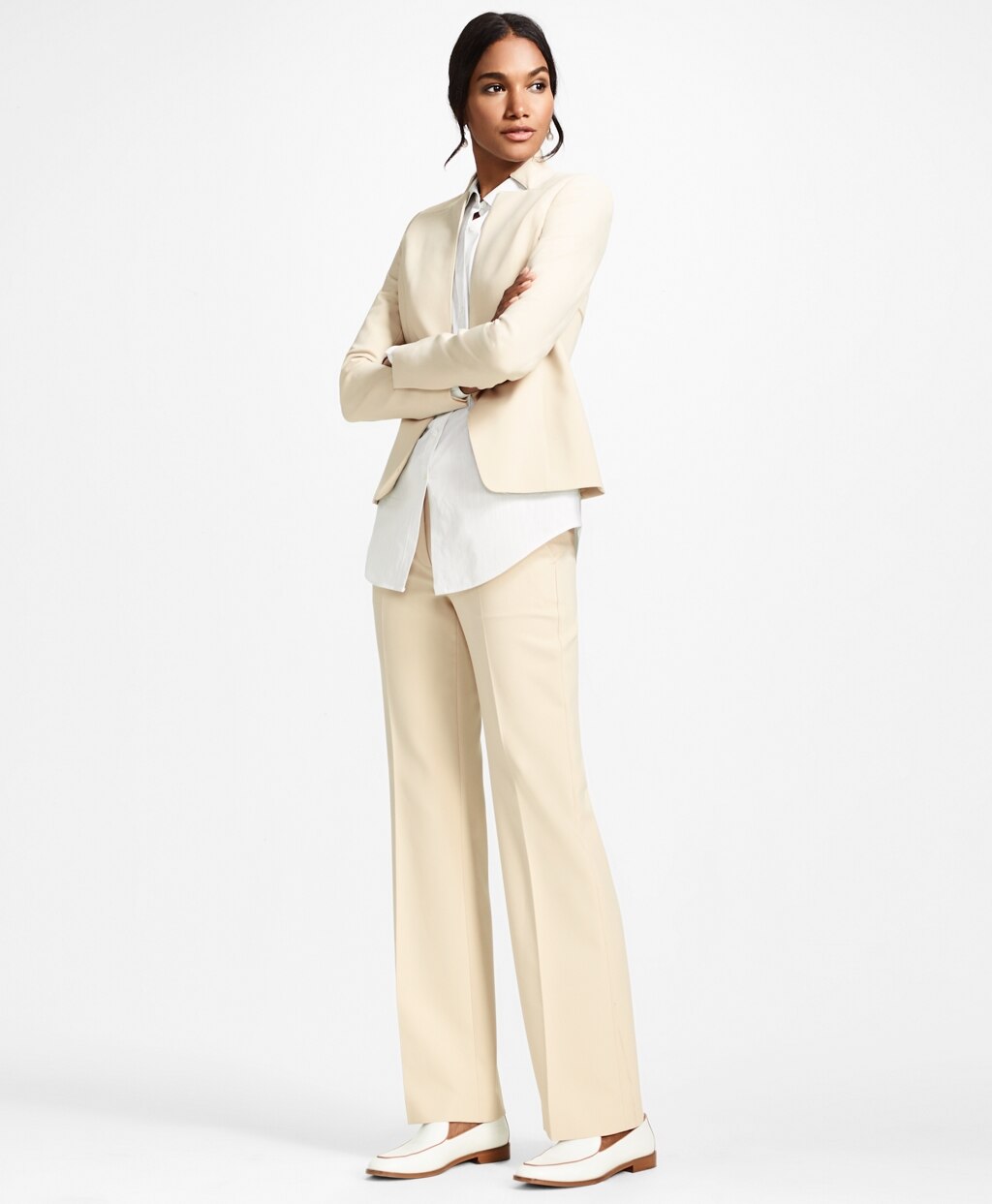 Brooks Brothers Women Double-Weave One-Button Jacket