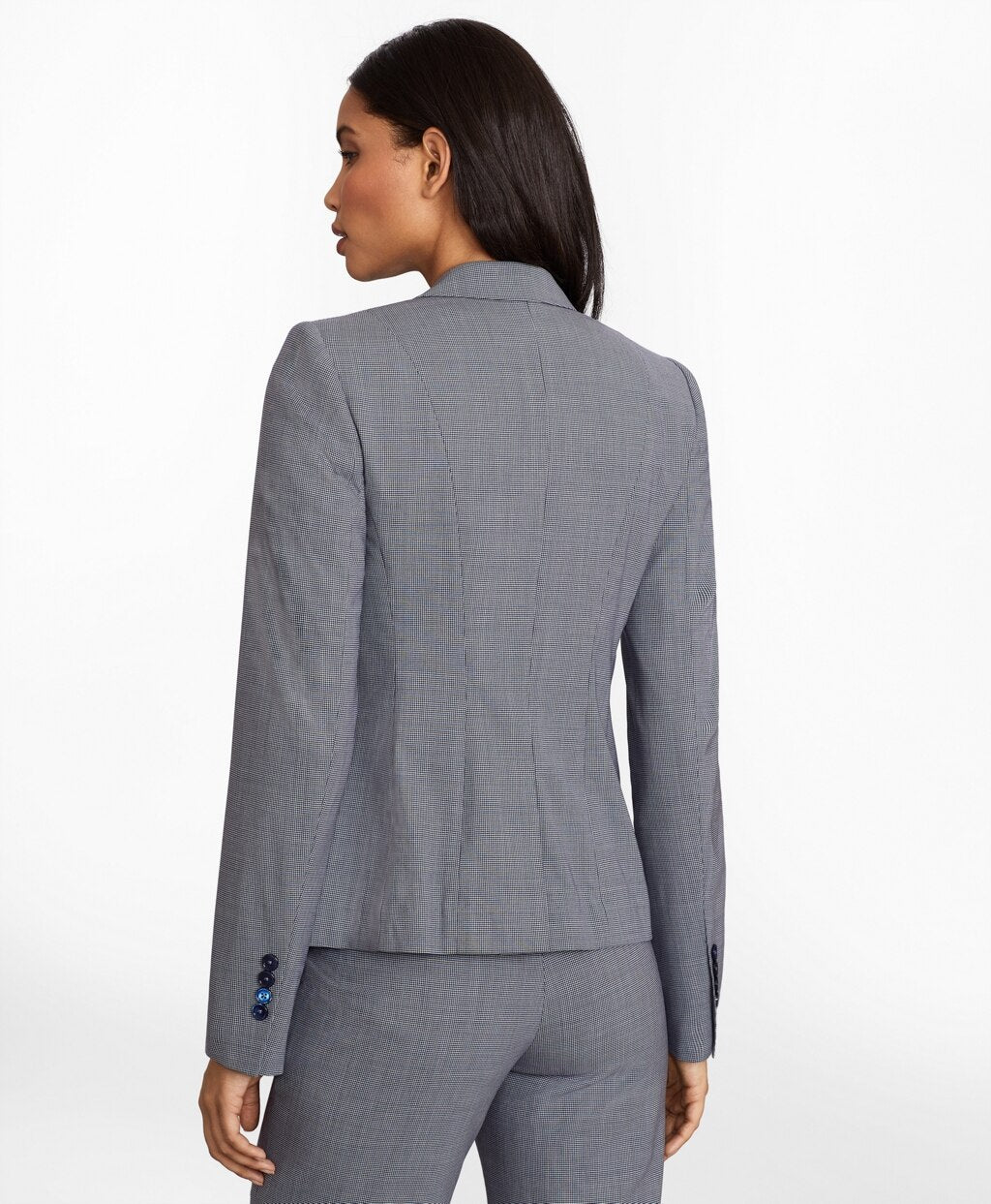 Brooks Brothers Women Houndstooth BrooksCool® Merino Wool Jacket
