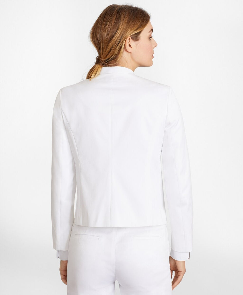 Brooks Brothers Women Beaded Cotton Sateen Jacket