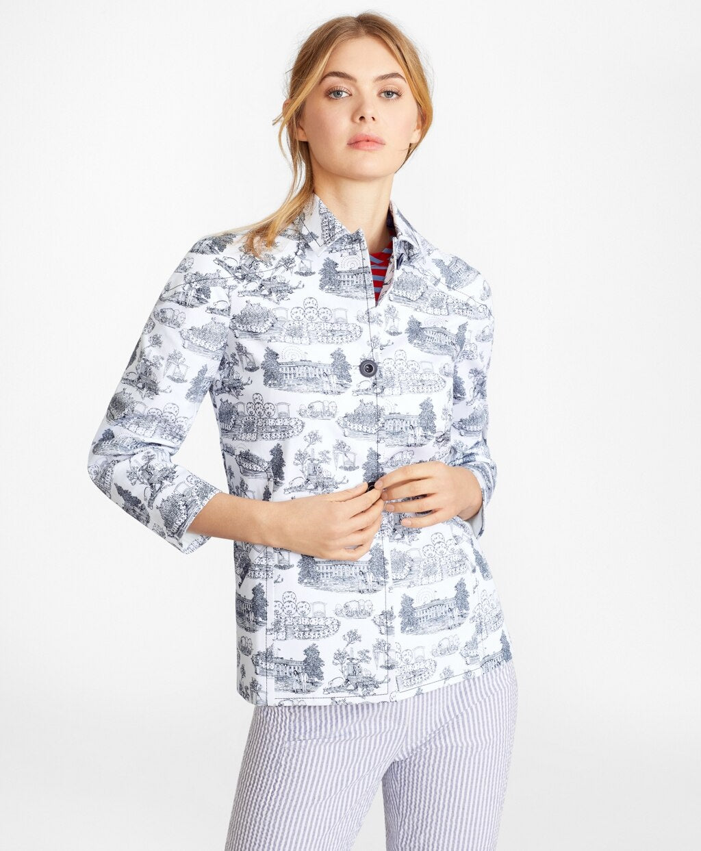 Brooks Brothers Women Toile Canvas Jacket
