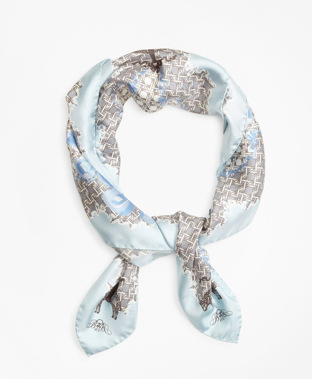 Brooks Brothers Women Limited Edition 200th Anniversary Silk Square Scarf