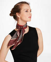 Brooks Brothers Women Foulard Silk Square Scarf