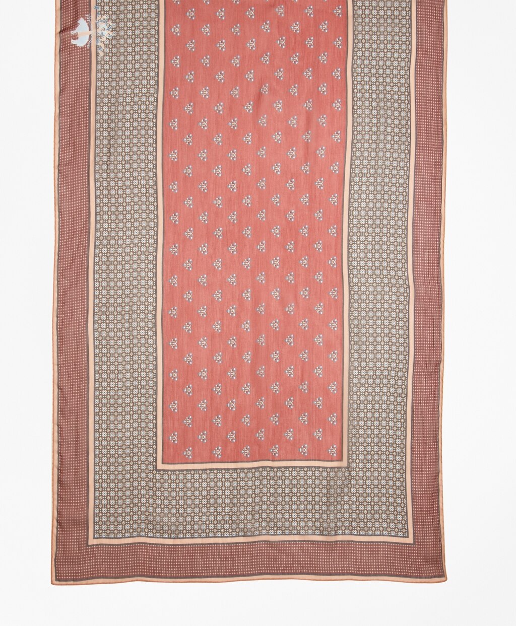 Brooks Brothers Women Foulard Silk Chiffon Oblong Scarf