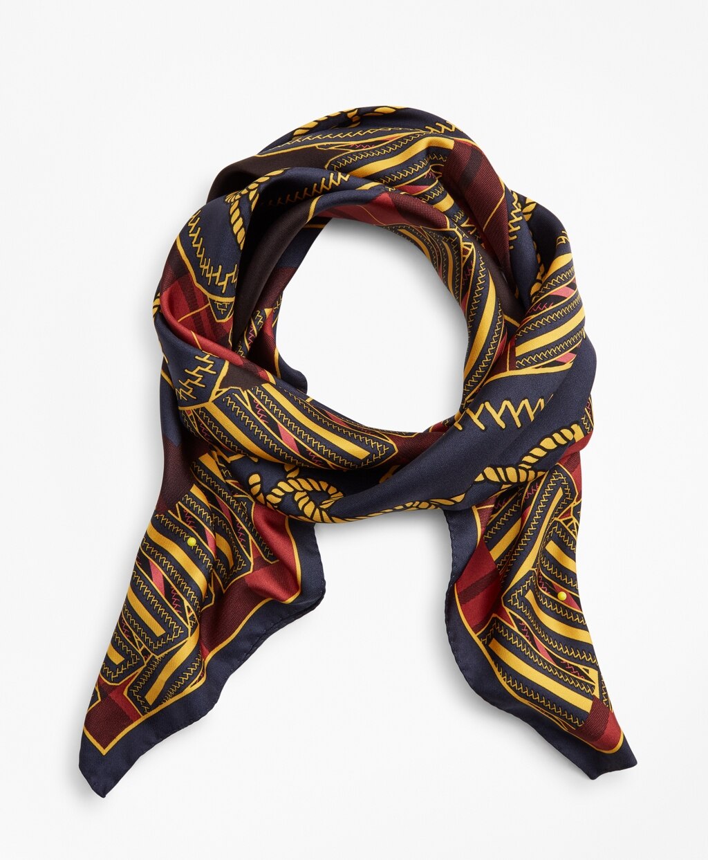 Brooks Brothers Women Knot-Print Silk Square Scarf