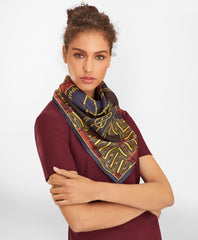 Brooks Brothers Women Knot-Print Silk Square Scarf