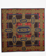 Brooks Brothers Women Knot-Print Silk Square Scarf