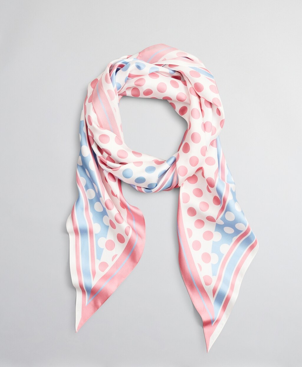Brooks Brothers Women Polka-Dot-Print Silk Diamond Scarf