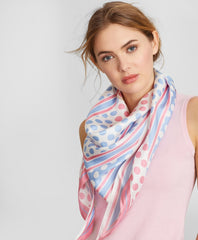 Brooks Brothers Women Polka-Dot-Print Silk Diamond Scarf