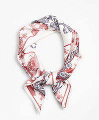 Brooks Brothers Women Toile Silk Square Scarf