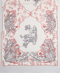 Brooks Brothers Women Toile Silk Chiffon Oblong Scarf