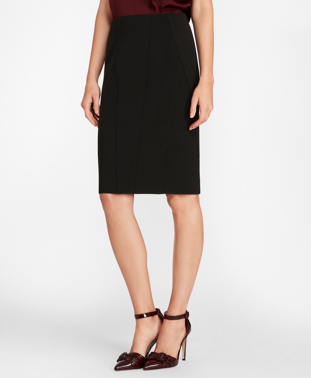Brooks Brothers Women Stretch Wool Cavalry Twill Pencil Skirt
