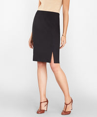 Brooks Brothers Women Checked BrooksCool® Merino Wool Pencil Skirt
