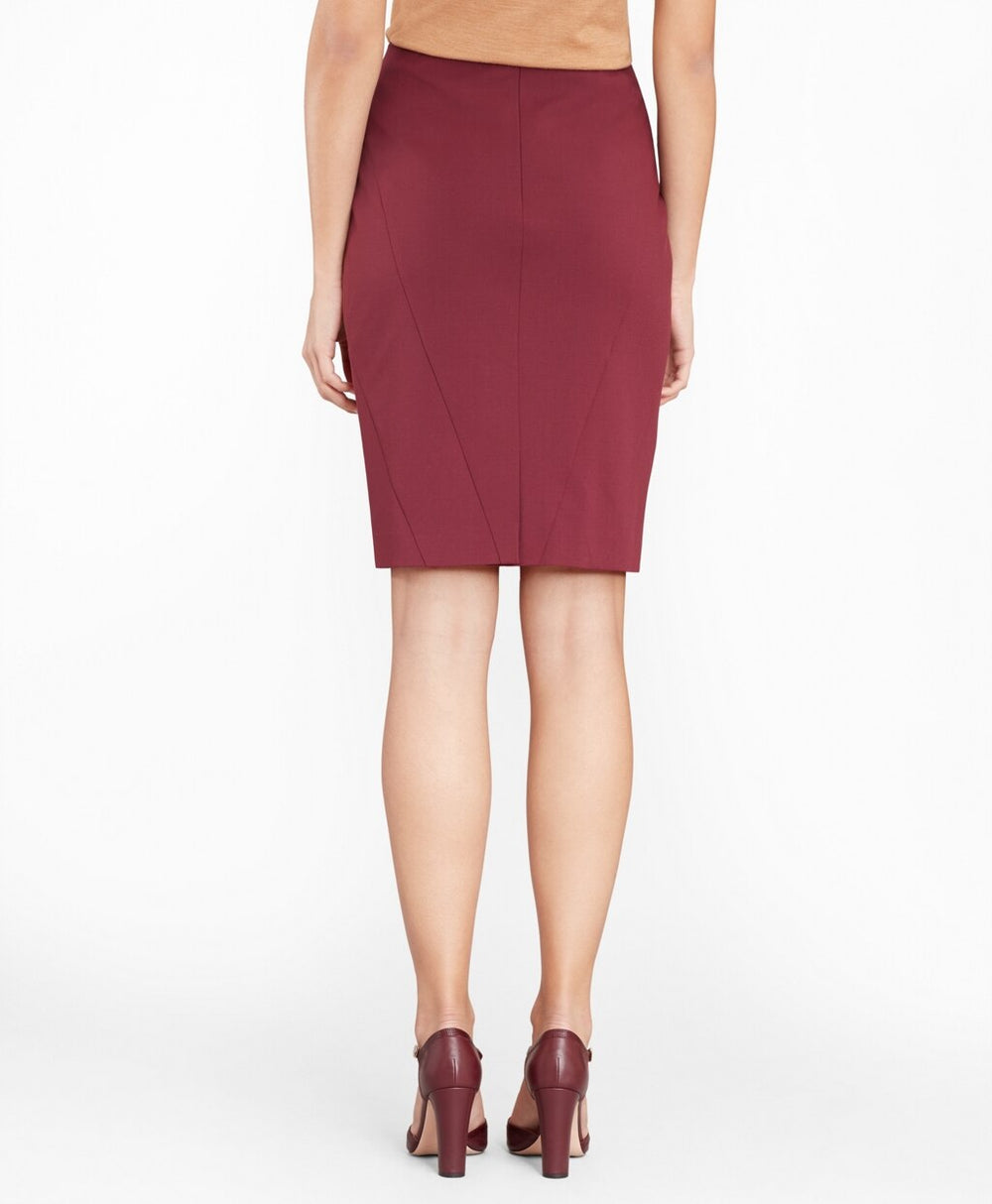 Brooks Brothers Women Stretch Wool Twill Pencil Skirt