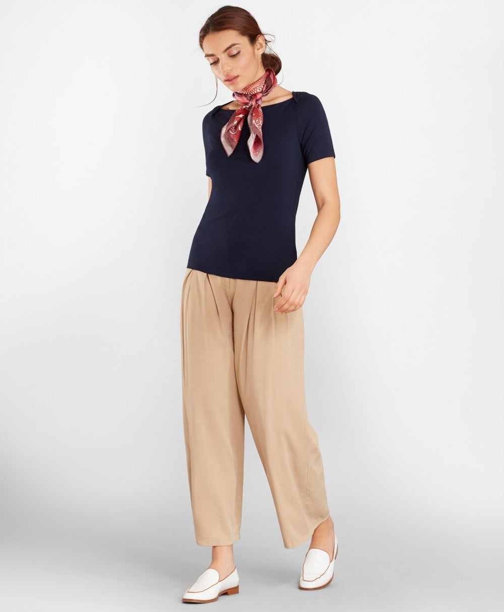 Brooks Brothers Women Bateau-Neck Jersey Top
