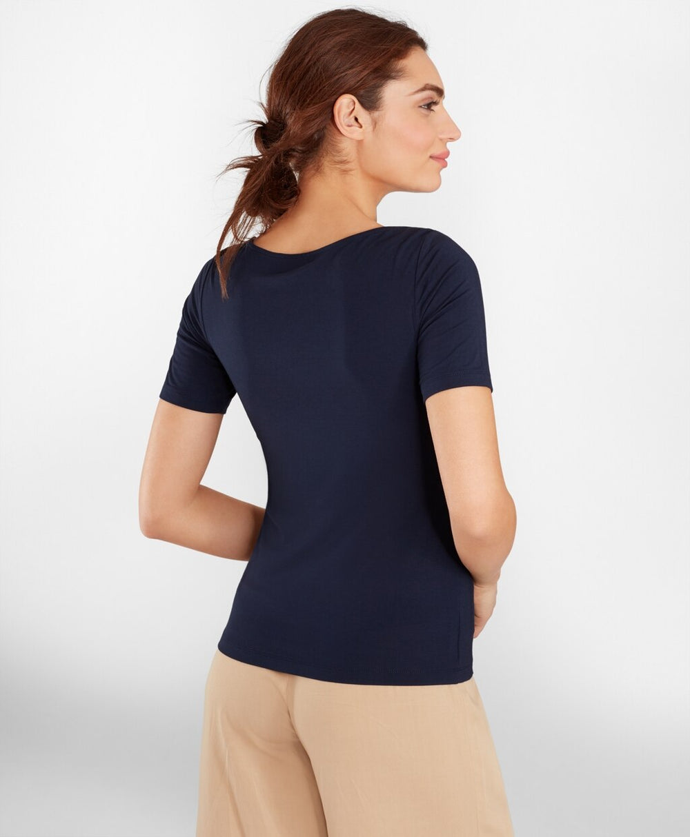 Brooks Brothers Women Bateau-Neck Jersey Top
