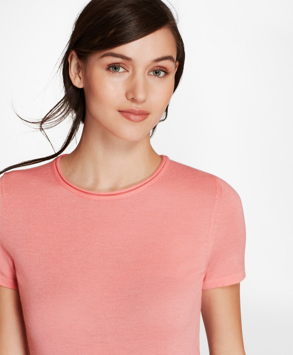 Brooks Brothers Women Cashmere Short-Sleeve T-Shirt