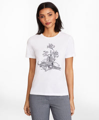 Brooks Brothers Women Toile Graphic T-Shirt