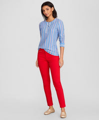 Brooks Brothers Women Striped Supima® Cotton Jersey Henley Tunic