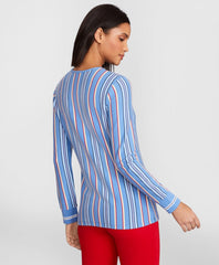 Brooks Brothers Women Striped Supima® Cotton Jersey Henley Tunic